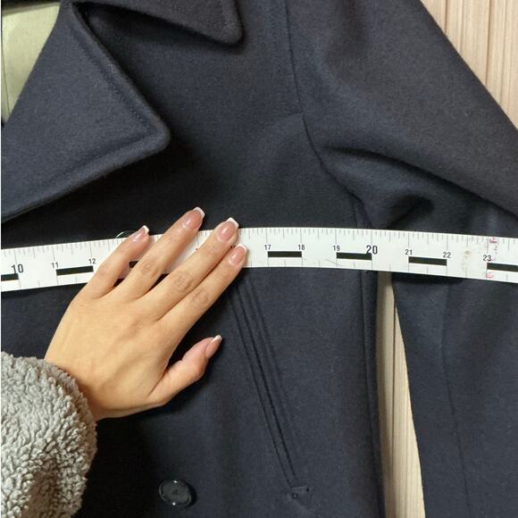 J.Crew Women’s Navy Wool Peacoat Size M - Picture 3 of 5